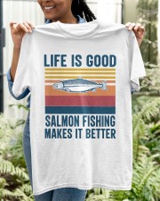 Salmon Fishing Gifts Men Women Kids Fisherman Salmon Classic T-Shirt apparel-classic-tshirt-lifestyle-front-130