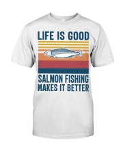 Salmon Fishing Gifts Men Women Kids Fisherman Salmon Classic T-Shirt front