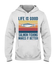 Salmon Fishing Gifts Men Women Kids Fisherman Salmon Hooded Sweatshirt tile