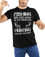 Fishing & Deer Hunting Solve Problems Funny Classic T-Shirt custom-t-shirts-classic-lifestyle-front-212