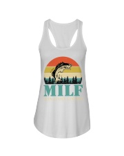 Milf Man I Love Fishing Retro Vintage Sunset Funny Fishing Gift Classic Ladies Flowy Tank tile