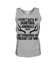 I Don’t Suck At Hunting Animals Suck At Standing In Front Of Unisex Tank tile