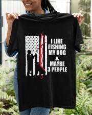 I Like Fishing My Dog And Maybe 3 People Anglers Usa Flag Classic T-Shirt apparel-classic-tshirt-lifestyle-front-130