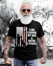 I Like Fishing My Dog And Maybe 3 People Anglers Usa Flag Classic T-Shirt apparel-classic-tshirt-lifestyle-front-268
