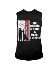 I Like Fishing My Dog And Maybe 3 People Anglers Usa Flag Sleeveless Tee tile