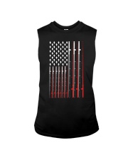 Fishing Rod American Flag Funny Sleeveless Tee tile