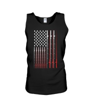 Fishing Rod American Flag Funny Unisex Tank tile