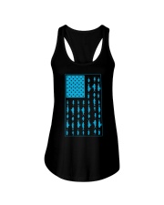 American Flag Fish Ladies Flowy Tank tile