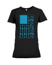 American Flag Fish Premium Fit Ladies Tee tile
