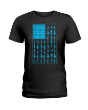 American Flag Fish Ladies T-Shirt tile