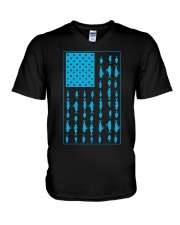 American Flag Fish V-Neck T-Shirt tile
