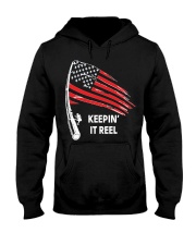 American Flag Fishing Keepin It Reel Hooded Sweatshirt tile