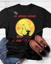 My Broom Broke So Now I Go Fishing Halloween Horror Gift Classic Classic T-Shirt apparel-classic-tshirt-lifestyle-front-216