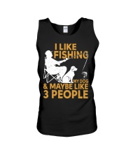 Funny I Like Fishing My Dog And Maybe 3 People Unisex Tank tile