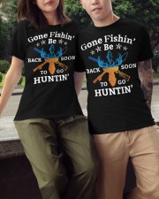 Gone Fishin Be Back Soon To Go Huntin Classic T-Shirt apparel-classic-tshirt-lifestyle-front-147