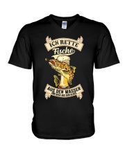 Save Fish And Beer Angler Fishing V-Neck T-Shirt tile