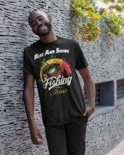 Rise And Shine Its Fishing Time Retro Fishing Lovers Gift Classic T-Shirt apparel-classic-tshirt-lifestyle-front-33