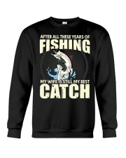 Mens After All These Years Of Fishing Funny Fisherman Wife Crewneck Sweatshirt tile
