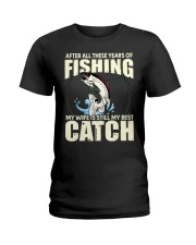Mens After All These Years Of Fishing Funny Fisherman Wife Ladies T-Shirt tile