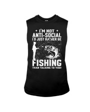 I'm Not Anti Social I'd Just Rather Be Fishing Sleeveless Tee tile