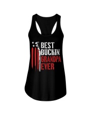 Best Buckin’ Grandpa Ever American Flag Ladies Flowy Tank tile