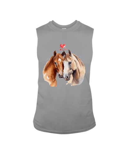 I'm Here With You - Forever Love - Valentine Horse Sleeveless Tee