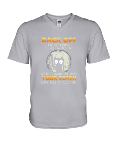Your Death - Halloween Cat V-Neck T-Shirt