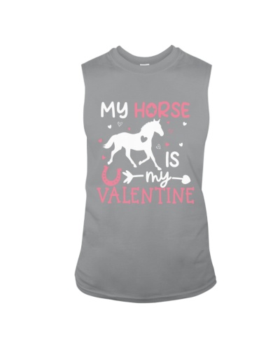 My Horse Is My Valentine - Valentine Horse Sleeveless Tee