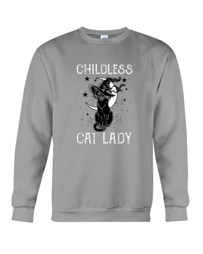 Childless Cat Lady - Halloween Cat Crewneck Sweatshirt