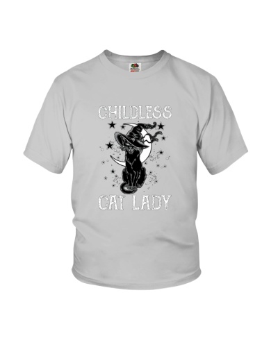Childless Cat Lady - Halloween Cat Youth T-Shirt