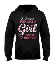 Fishing Tee Shirts Fishing Girl Try To Keep Up Hooded Sweatshirt tile