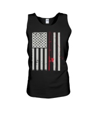 American Flag Patriotic Fishing Pole Outdoorsma Unisex Tank tile