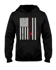 American Flag Patriotic Fishing Pole Outdoorsma Hooded Sweatshirt tile