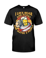 I Like Beer and Rugby Premium Fit Mens Tee tile