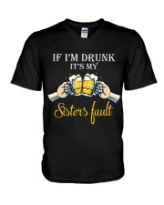 IF I'M DRUNK V-Neck T-Shirt tile