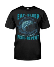 Eat Sleep Fish Repeat Funny Fishing Tee Shirt Premium Fit Mens Tee tile
