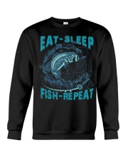 Eat Sleep Fish Repeat Funny Fishing Tee Shirt Crewneck Sweatshirt tile