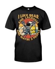 I Like Beer and Lacrosse Premium Fit Mens Tee tile