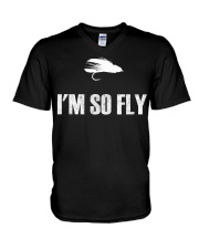 I'm So Fly Fishing Flies Fisherman Hobby Shirt V-Neck T-Shirt tile