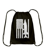 Musky Fishing - American Flag Patriotic Muskie Drawstring Bag tile