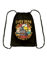 I Like Beer and My Smoker Drawstring Bag tile
