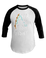 Here Fishy Fishy Lucky Fisherman Fishing Game Baseball Tee tile