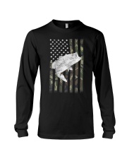 American Camouflage USA Flag Bass Fishing Fishe Long Sleeve Tee tile