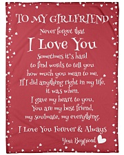 To My Girlfriend Large Fleece Blanket - 60" x 80" front