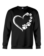 Dog Puppy Shirt Dogs Paw Print Heart Crewneck Sweatshirt thumbnail