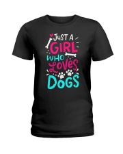Just A Girl Who Loves Dog Ladies T-Shirt thumbnail