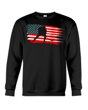 American Flag Patriotic Ice Hockey Crewneck Sweatshirt thumbnail