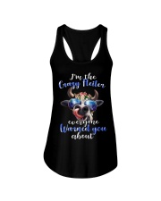 I'm The Crazy Heifer Everyone Warned You About Shi Ladies Flowy Tank tile