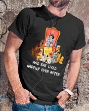 Snow White With Dogs And She Lived Happily Ever Af Classic T-Shirt lifestyle-mens-crewneck-front-4