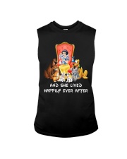 Snow White With Dogs And She Lived Happily Ever Af Sleeveless Tee tile